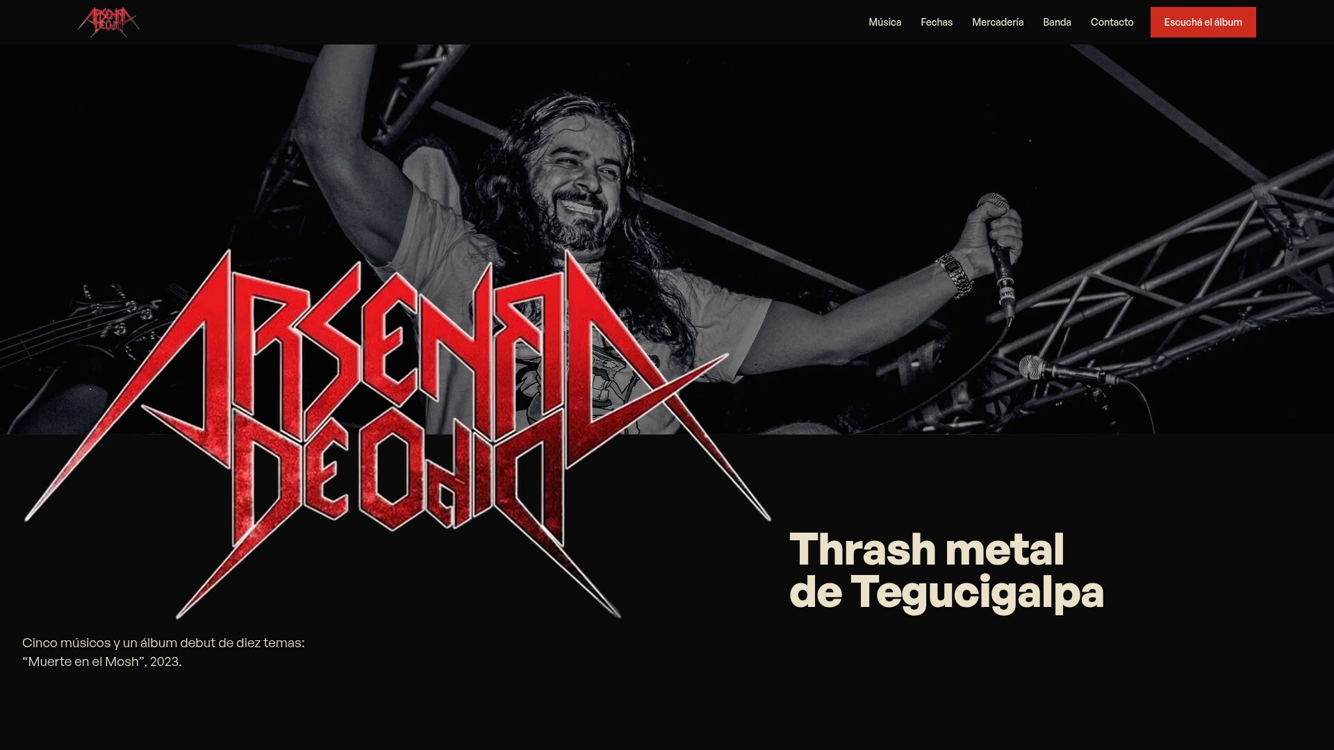 Arsenal de Odio — Sitio web de la banda