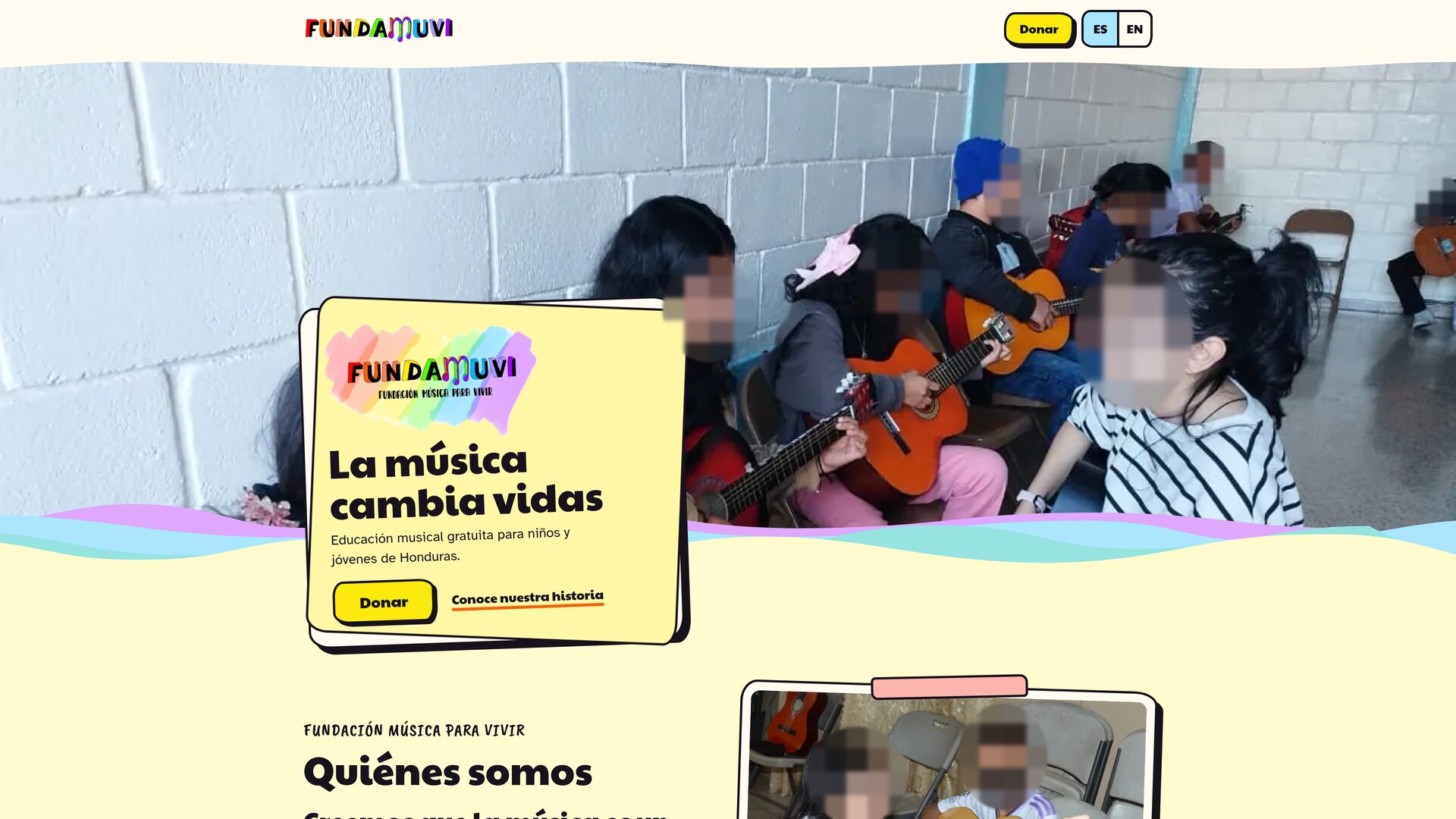 FUNDAMUVI — Sitio web de una fundación de música